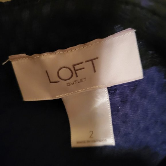 Ann Taylor Loft, Blue Wool Sleeveless Dress - Size 2 - Picture 3 of 3